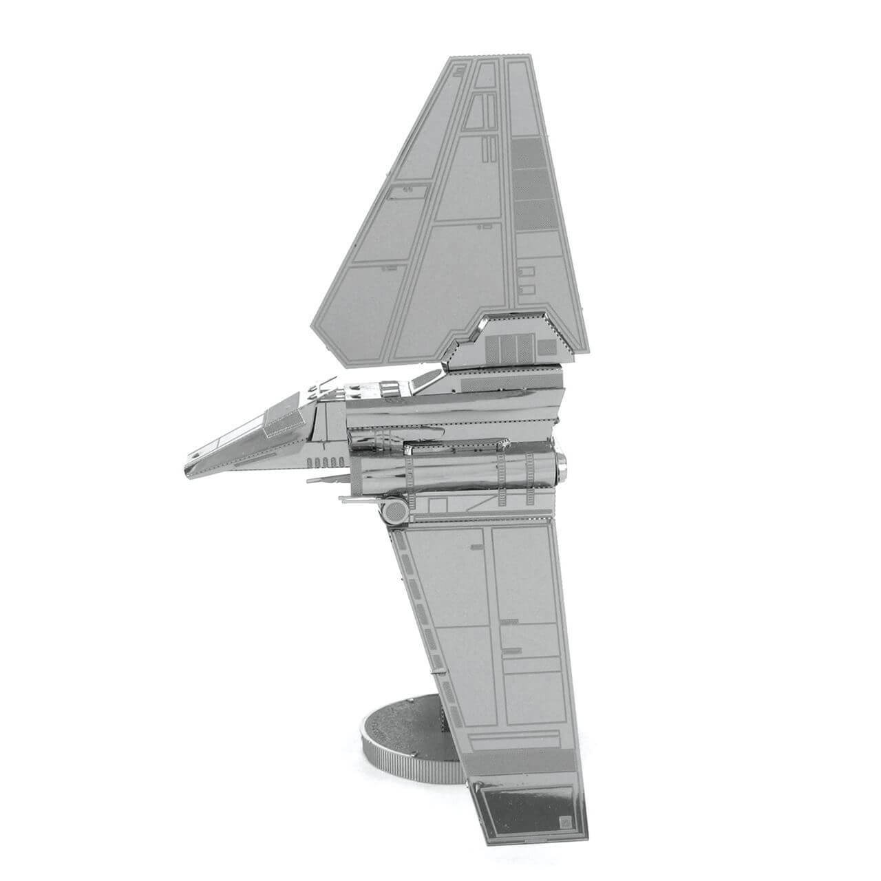 Side view of the Metal Earth Star Wars Imperial Shuttle Metal Model Kit - 2 Sheets.