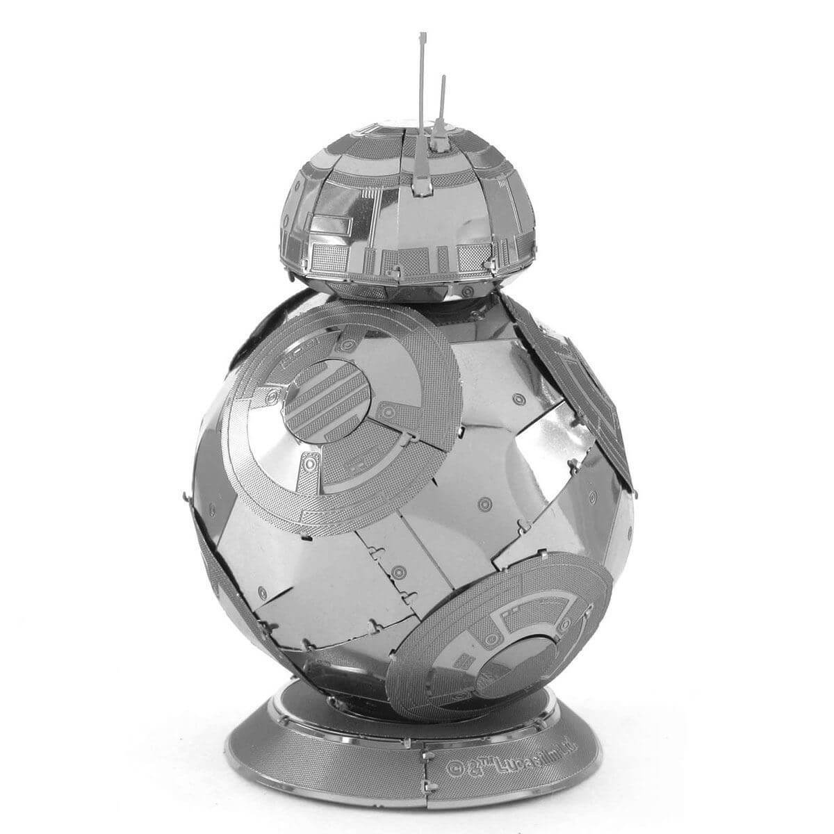 Back view of the Metal Earth Star Wars BB-8 Force Awakens Metal Model Kit - 2 Sheets.