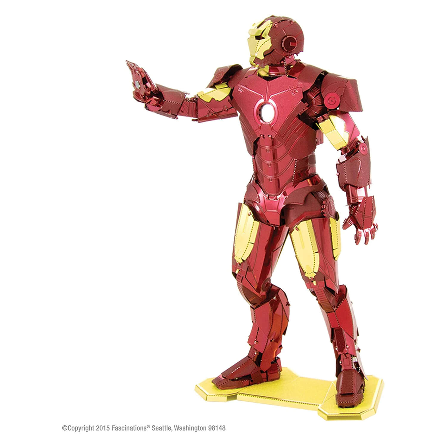 Metal Earth Marvel Iron Man Color Metal Model Kit - 3 Sheets