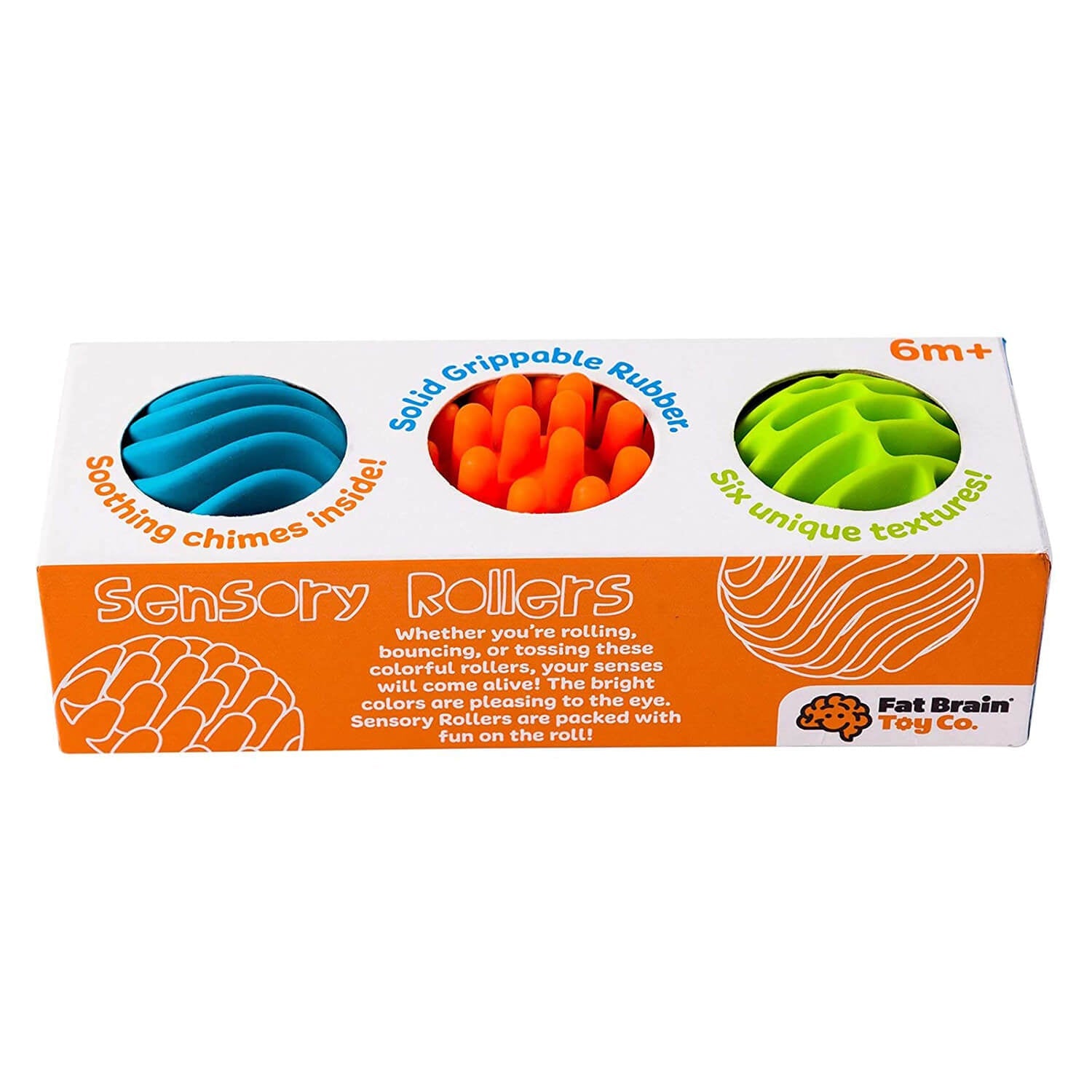 Front view of the Fat Brain Toys Sensory Rollers package.