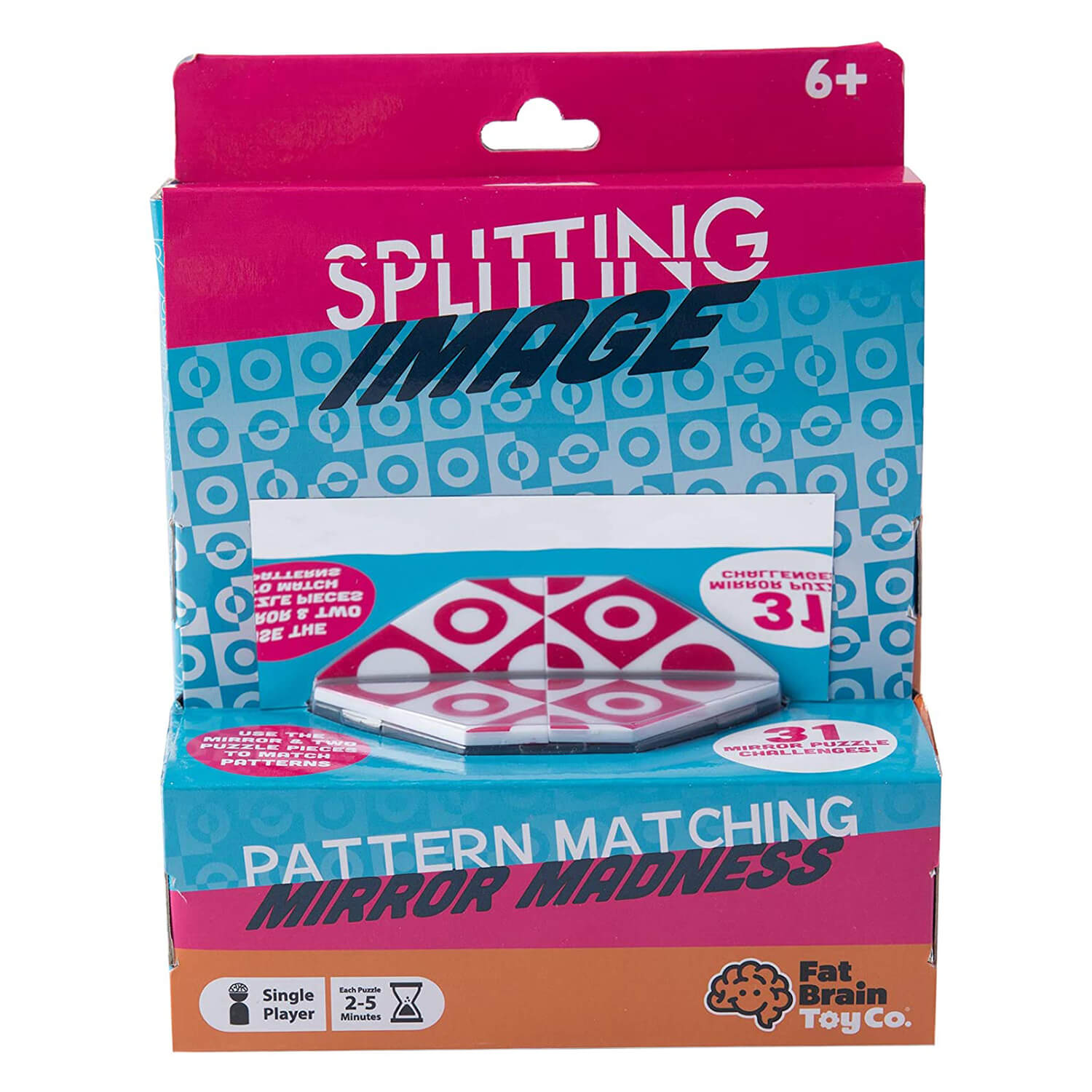 Front view of the Fat Brain Toys Splitting Image package.
