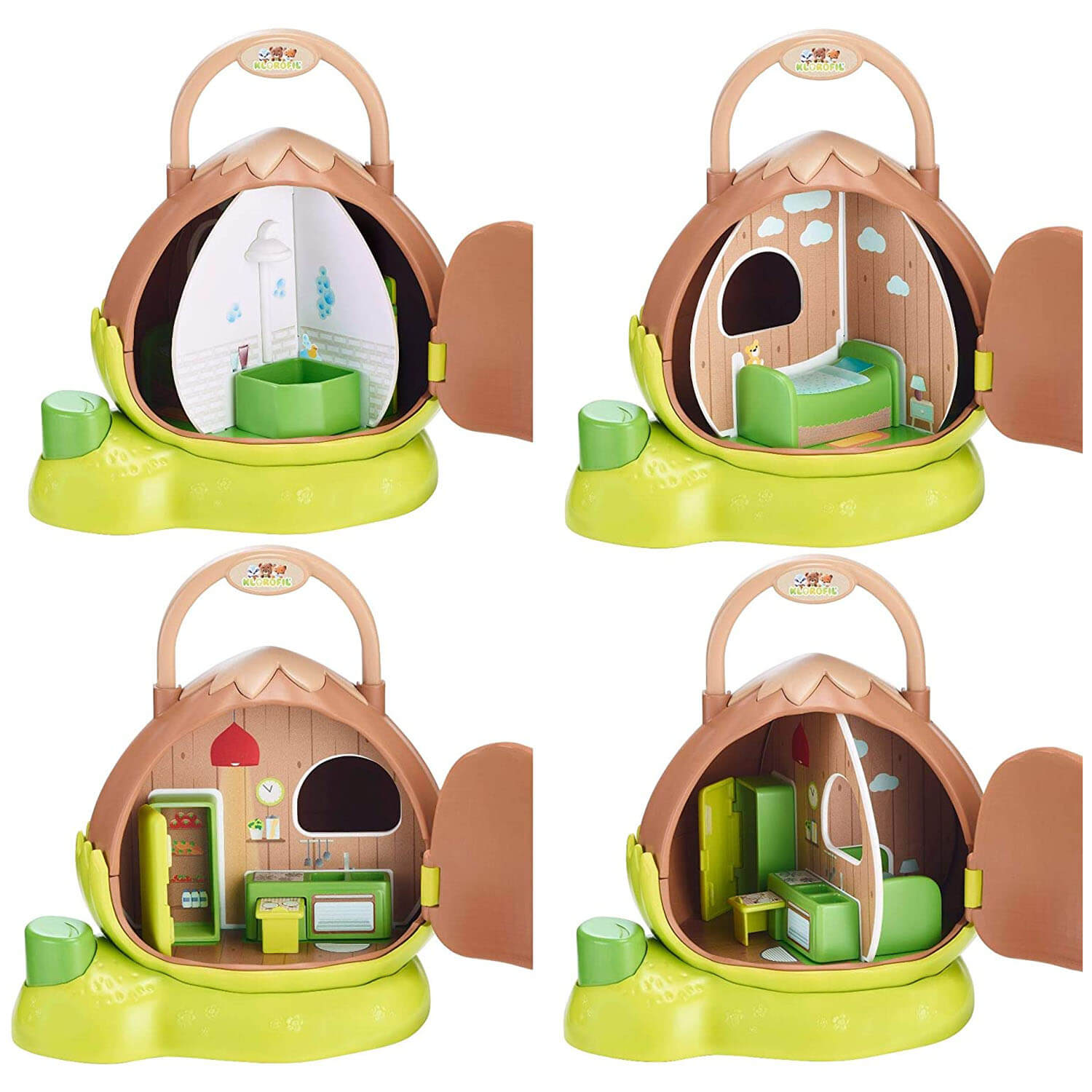 Fat Brain Toys Timber Tots Hazelnut House Playset