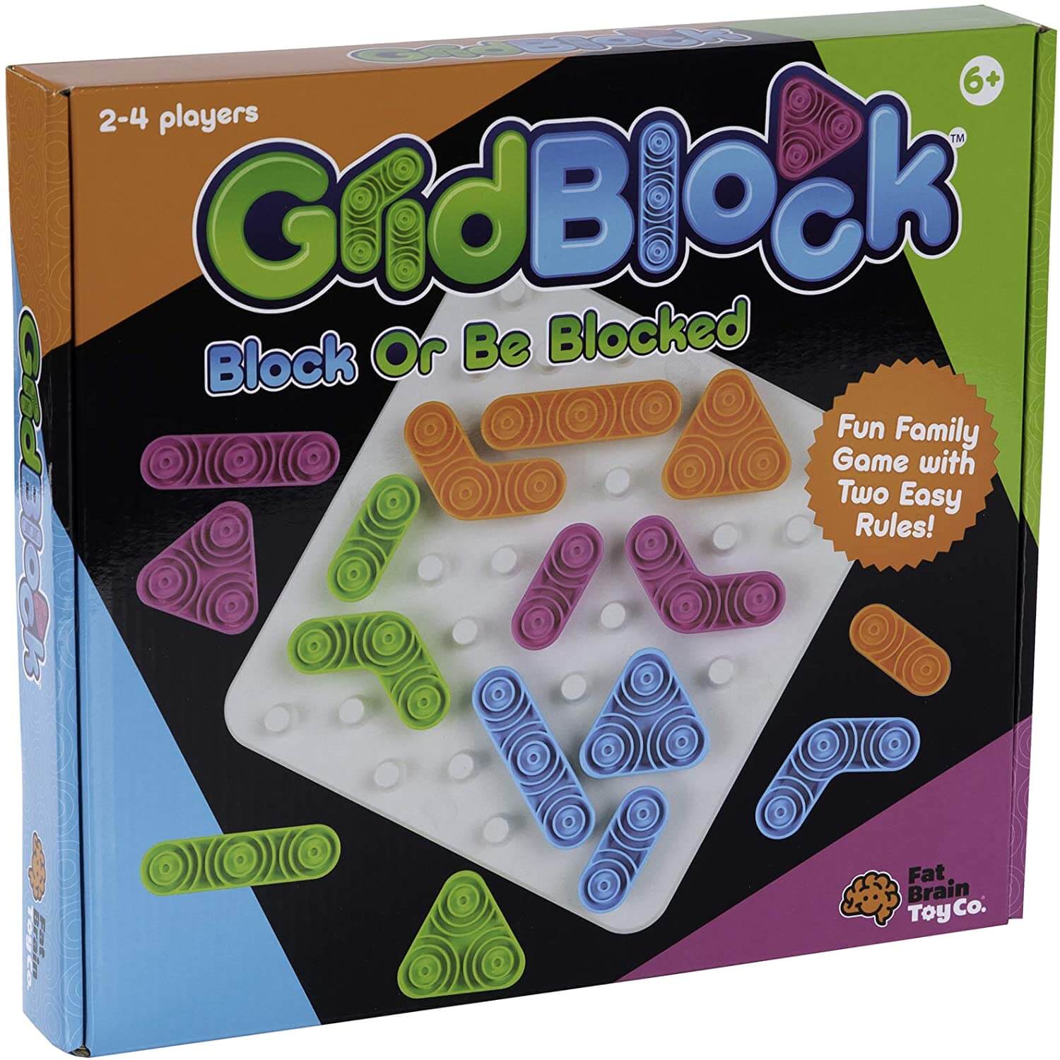 Front view of the Fat Brain Toys GridBlock package.