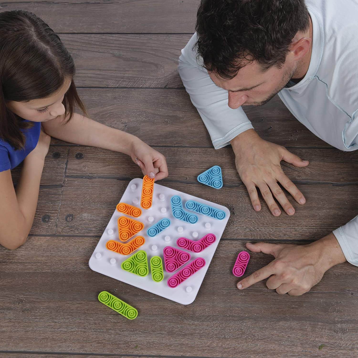 Family playing the game.