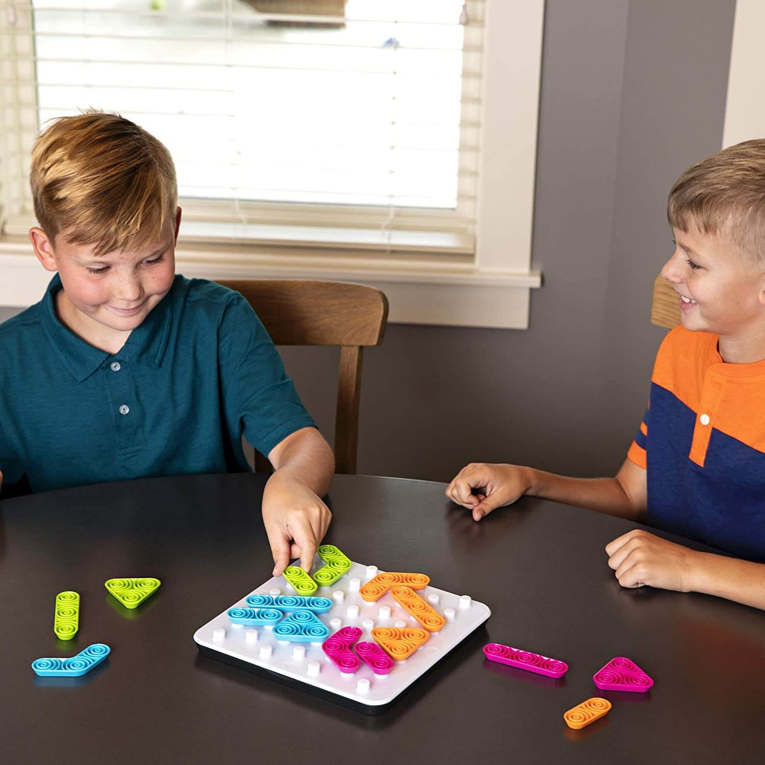 Kids playing with the toy.