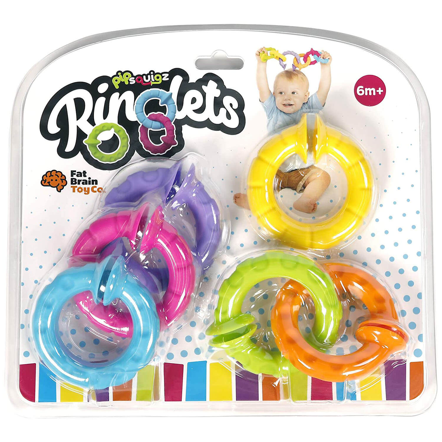 Front view of the Fat Brain Toys pipSquigz Ringlets package.