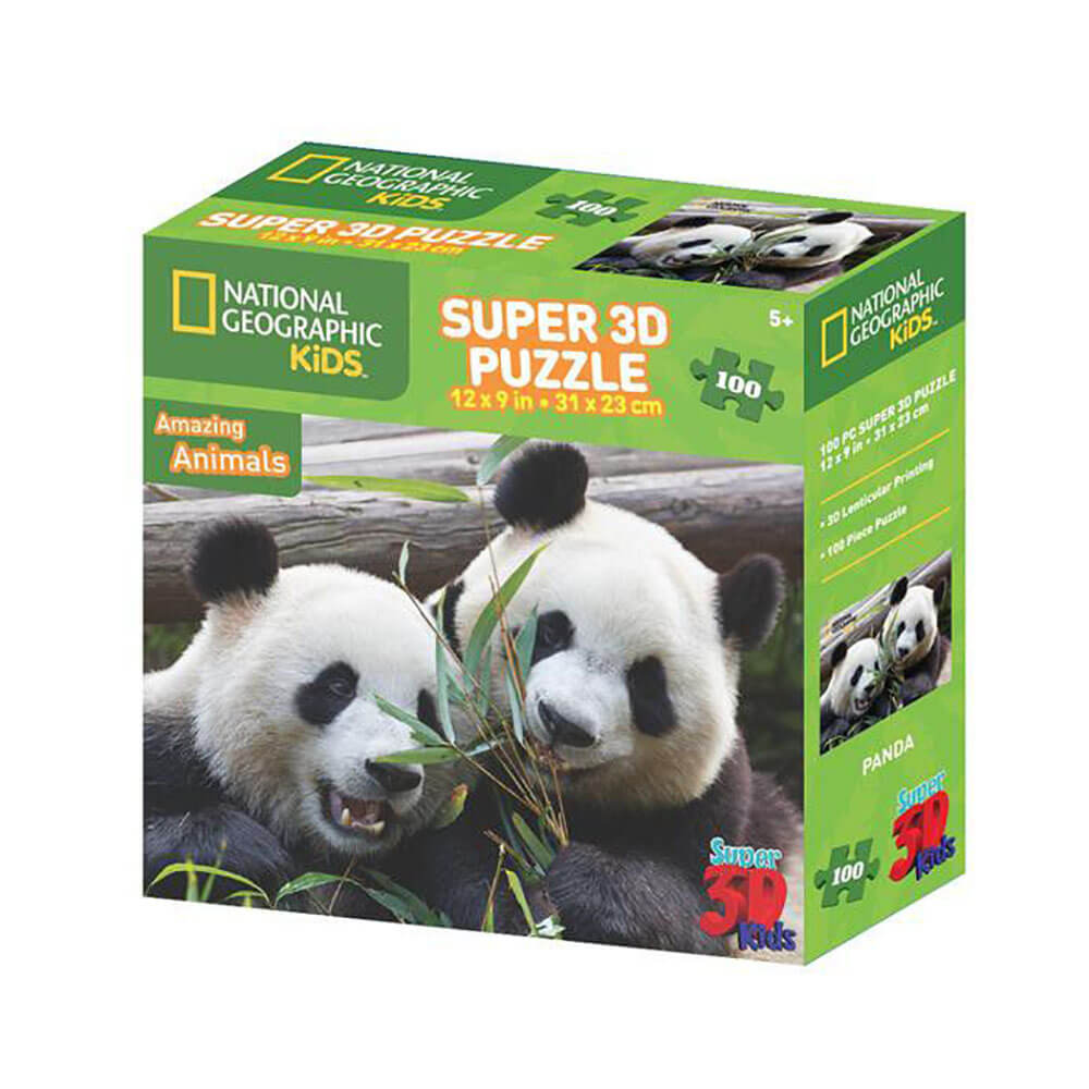 National Geographic Kids Super 3D Giant Pandas 100 Piece Puzzle