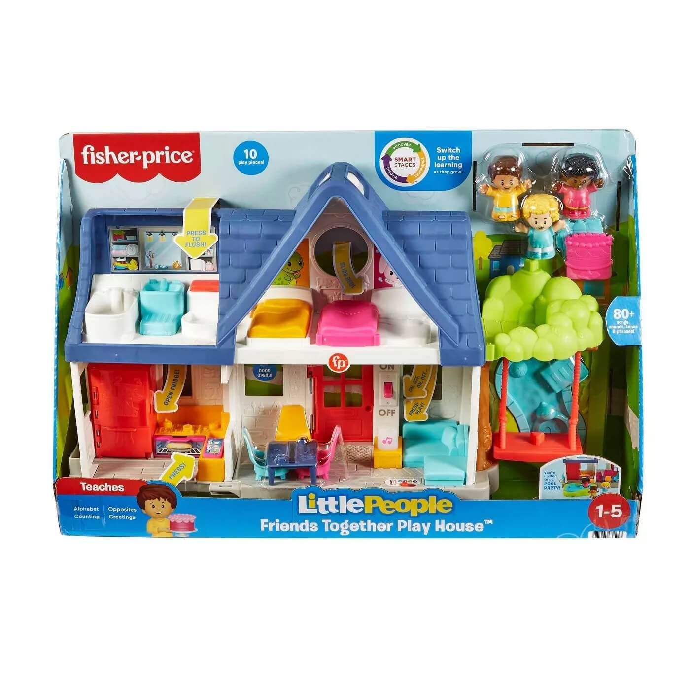 Fisher-Price Little People Friends Together Play House 10 Piece Play Set