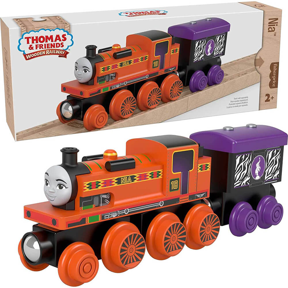 Fisher-Price Thomas & Friends Wooden Railway Nia Engine and Cargo Car