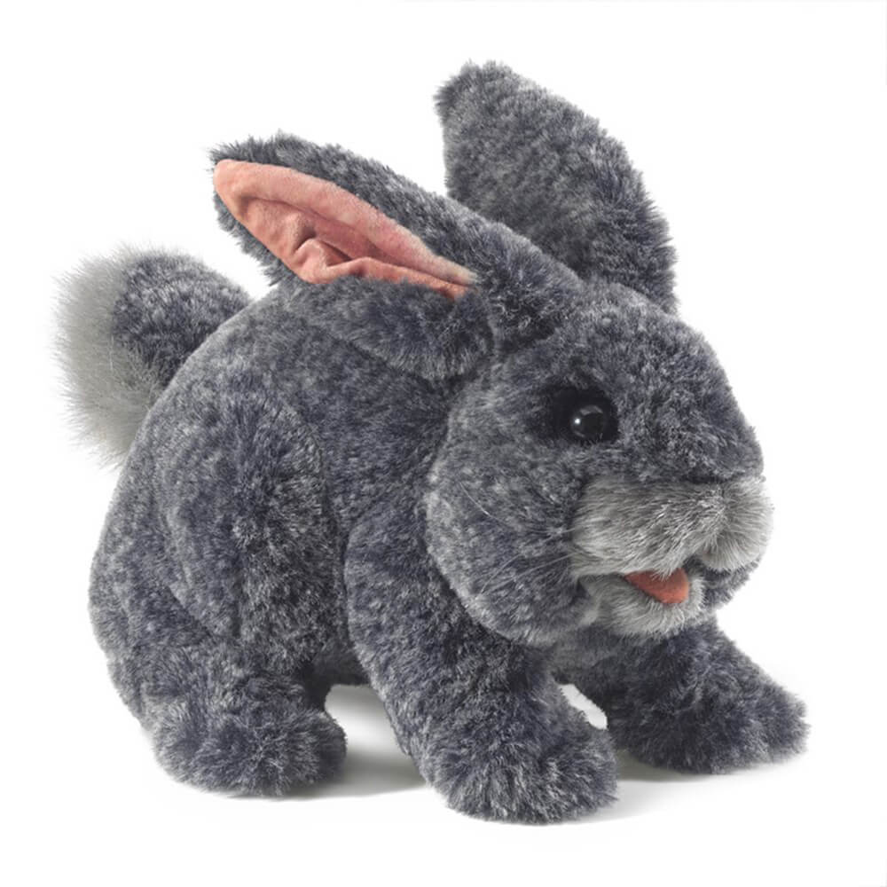 Folkmanis Gray Bunny Rabbit Hand Puppet