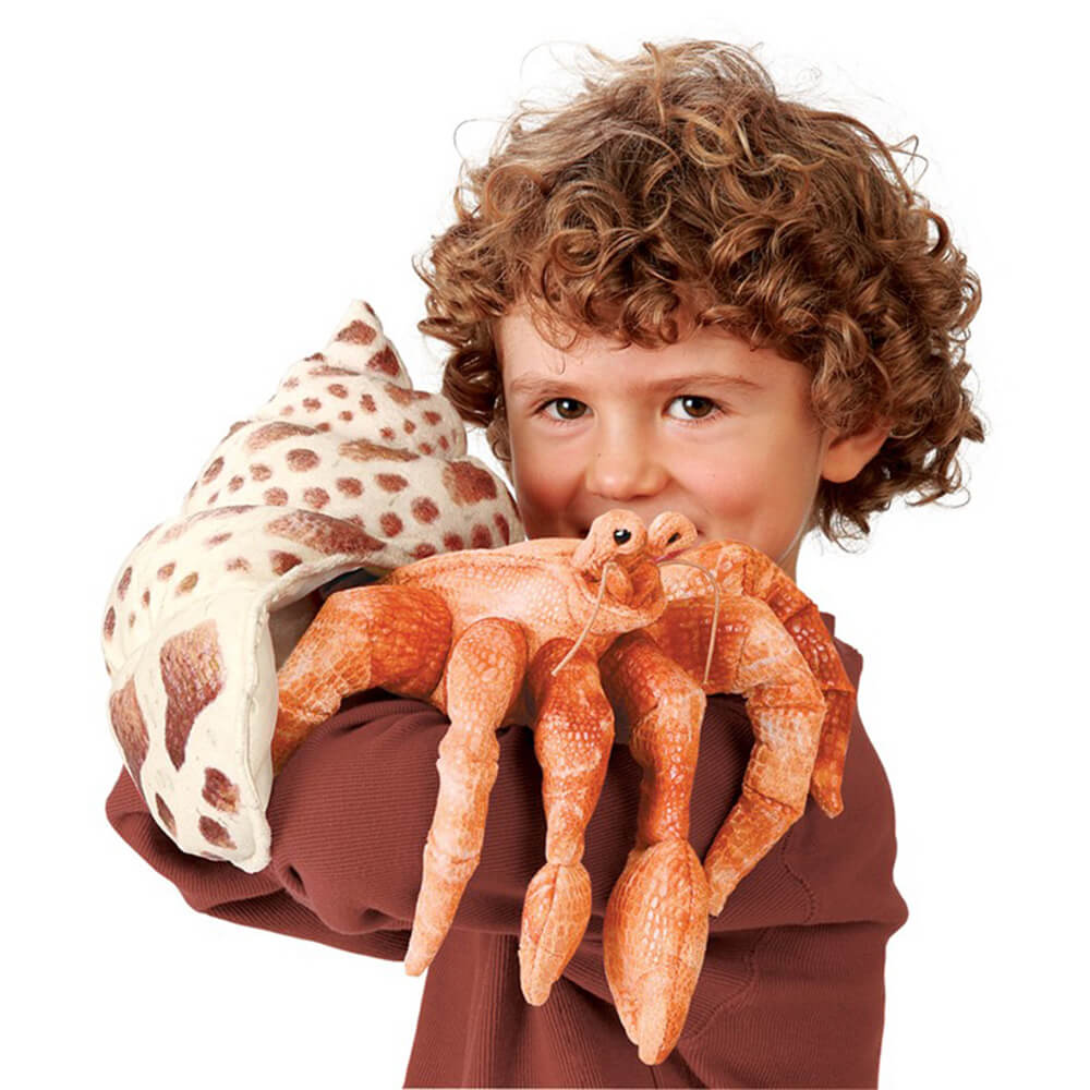 Marionnette Folkmanis Hermit Crab 2867 - Théâtre Et Marionnette à Main