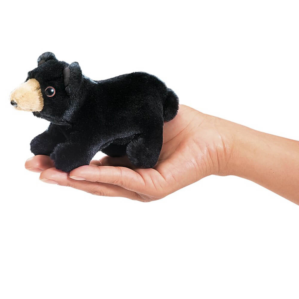 Folkmanis Mini Black Bear Finger Puppet