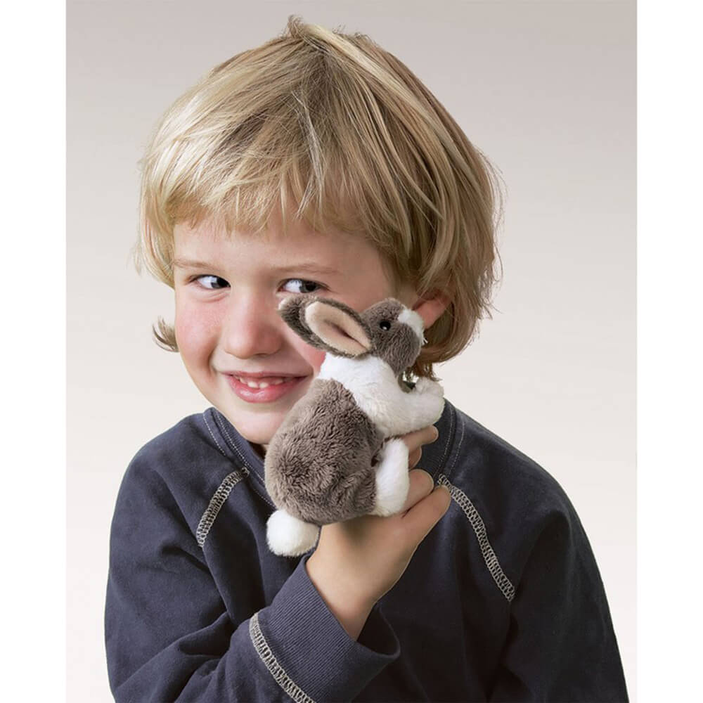 Angora Rabbit Puppet Folkmanis Mini Bunny Rabbit Finger Puppet