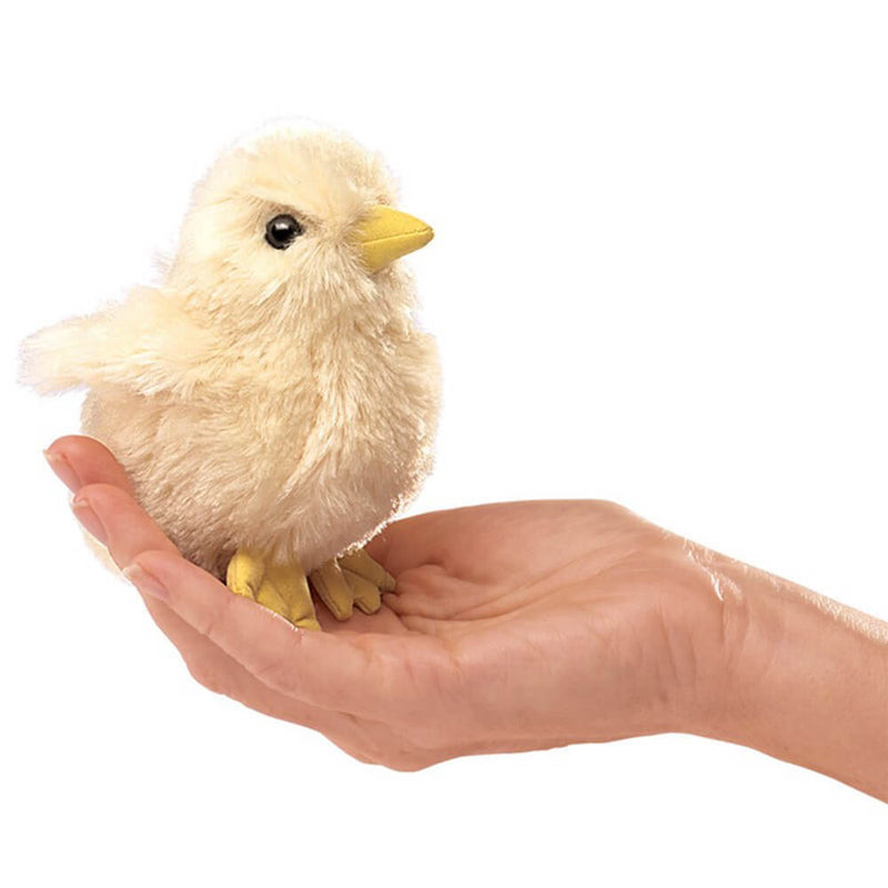 Folkmanis Mini Chickadee Finger Puppet, White; Black;Gray main image 0