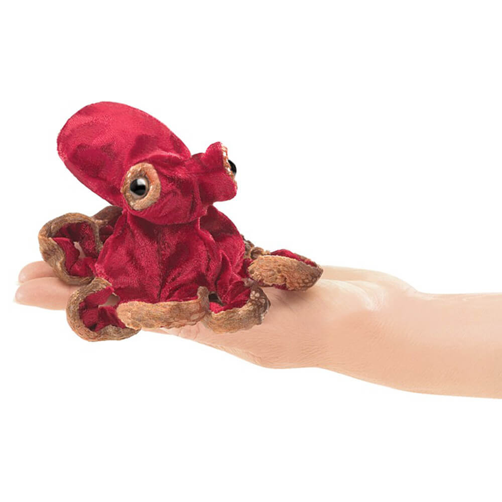 Folkmanis Mini Red Octopus Finger Puppet