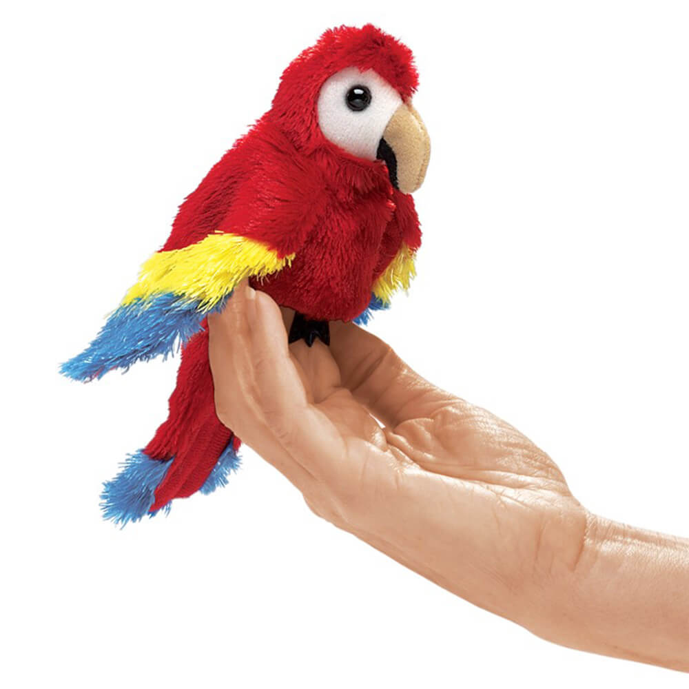 Folkmanis Mini Scarlet Macaw Finger Puppet