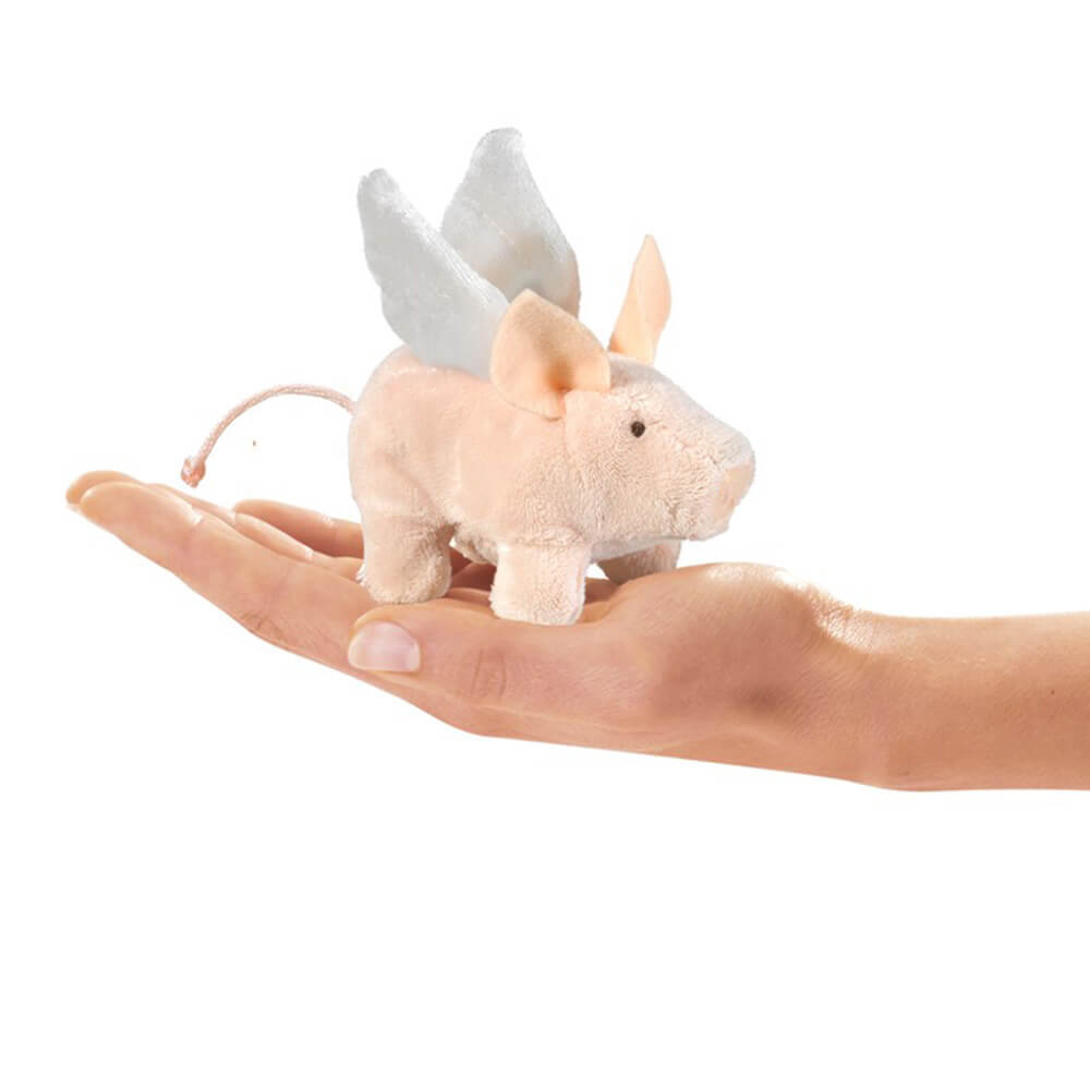 Mini Mix Puppet Folkmanis Mini Winged Piglet Finger Puppet – Maziply Toys