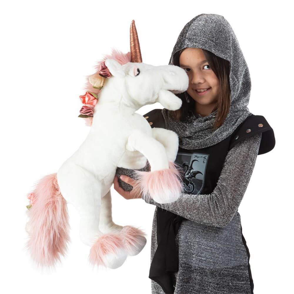 Folkmanis Music Box Unicorn Hand Puppet