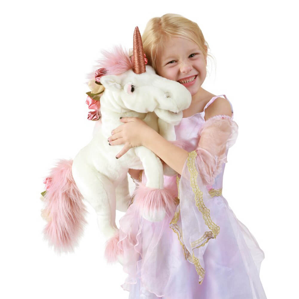 Folkmanis Music Box Unicorn Hand Puppet