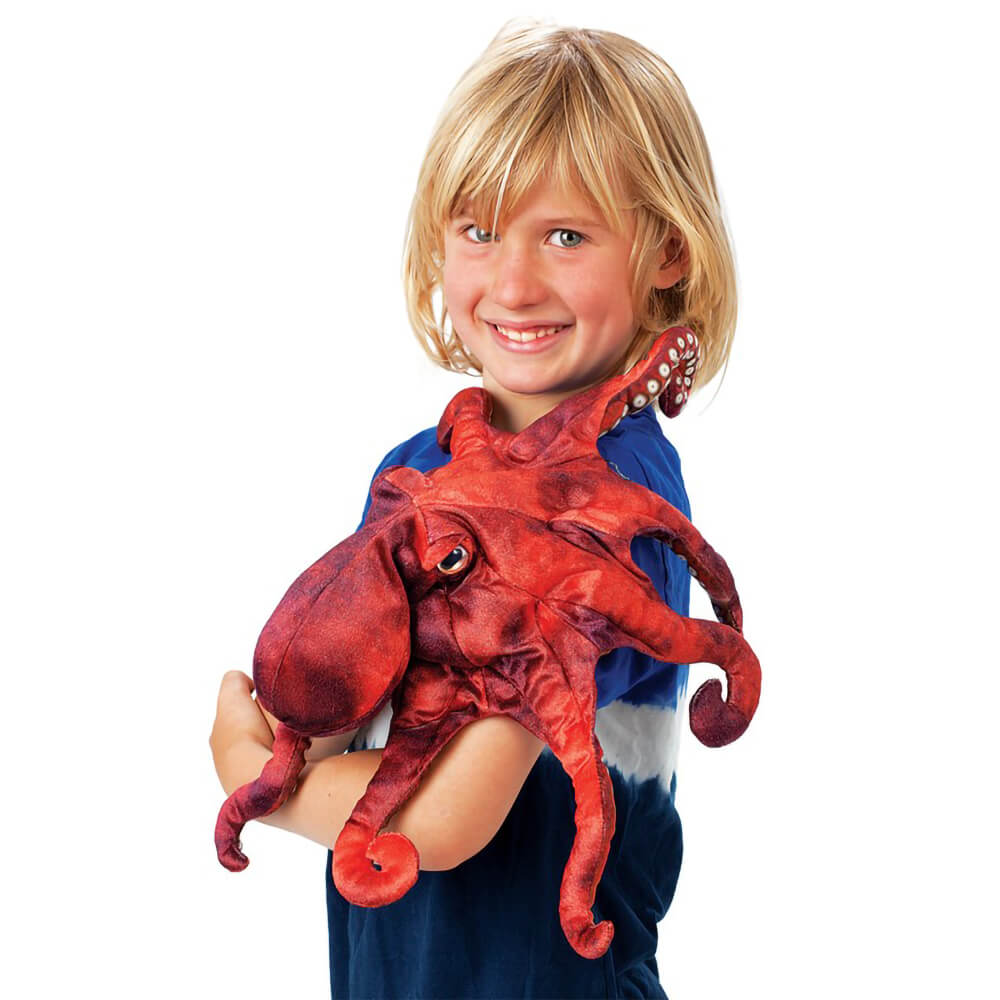 Folkmanis Red Octopus Hand Puppet