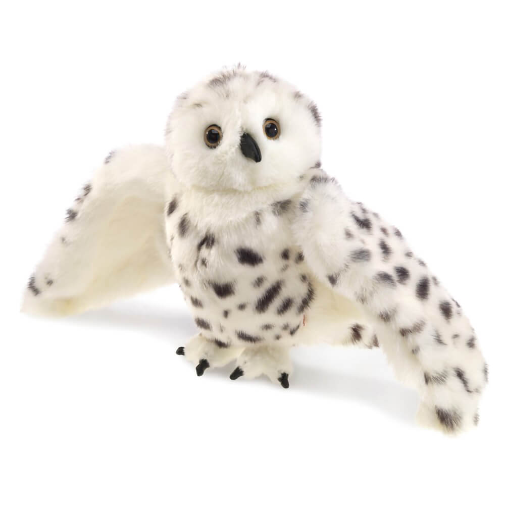 Folkmanis Snowy Owl Turning Head Puppet