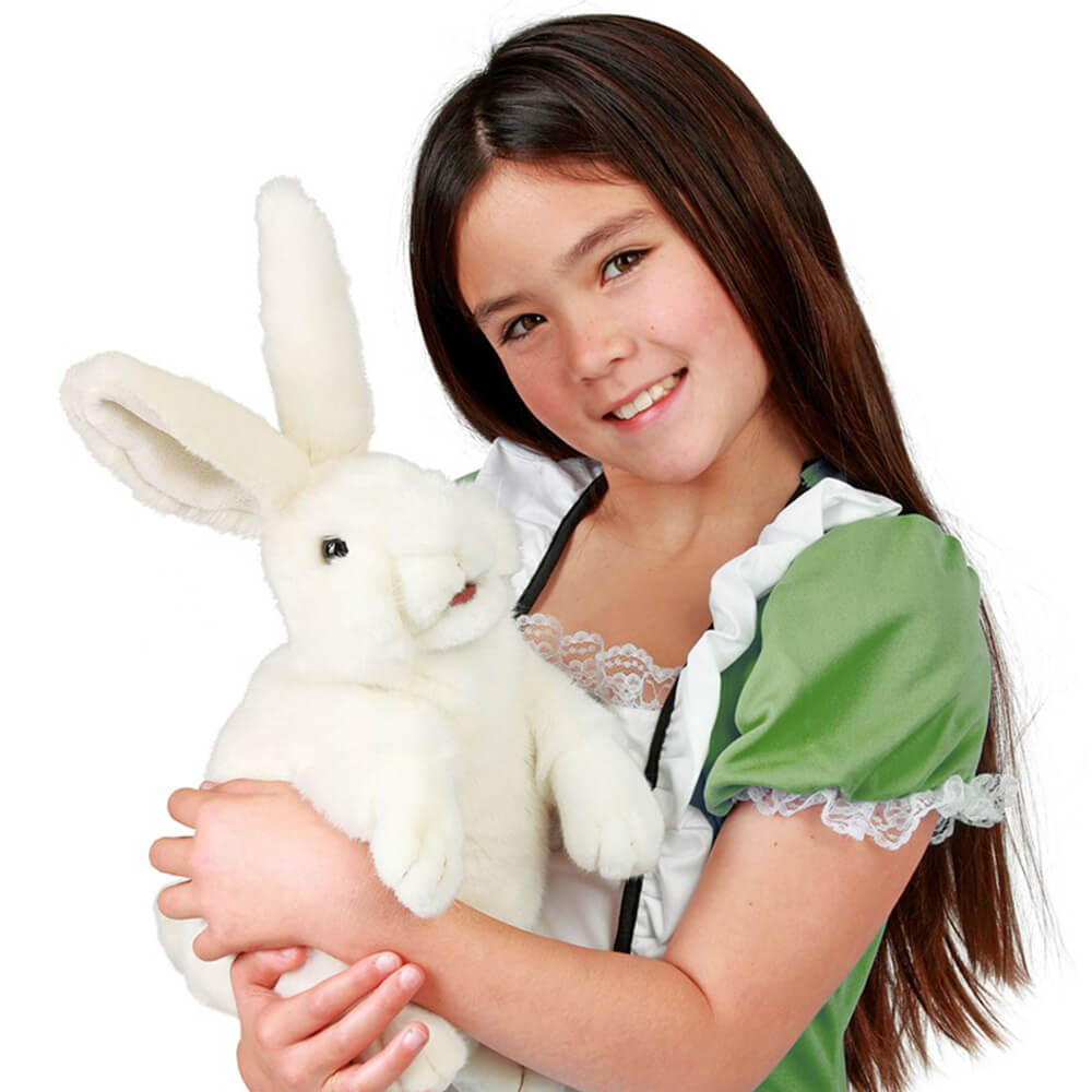 Folkmanis Standing White Rabbit Hand Puppet