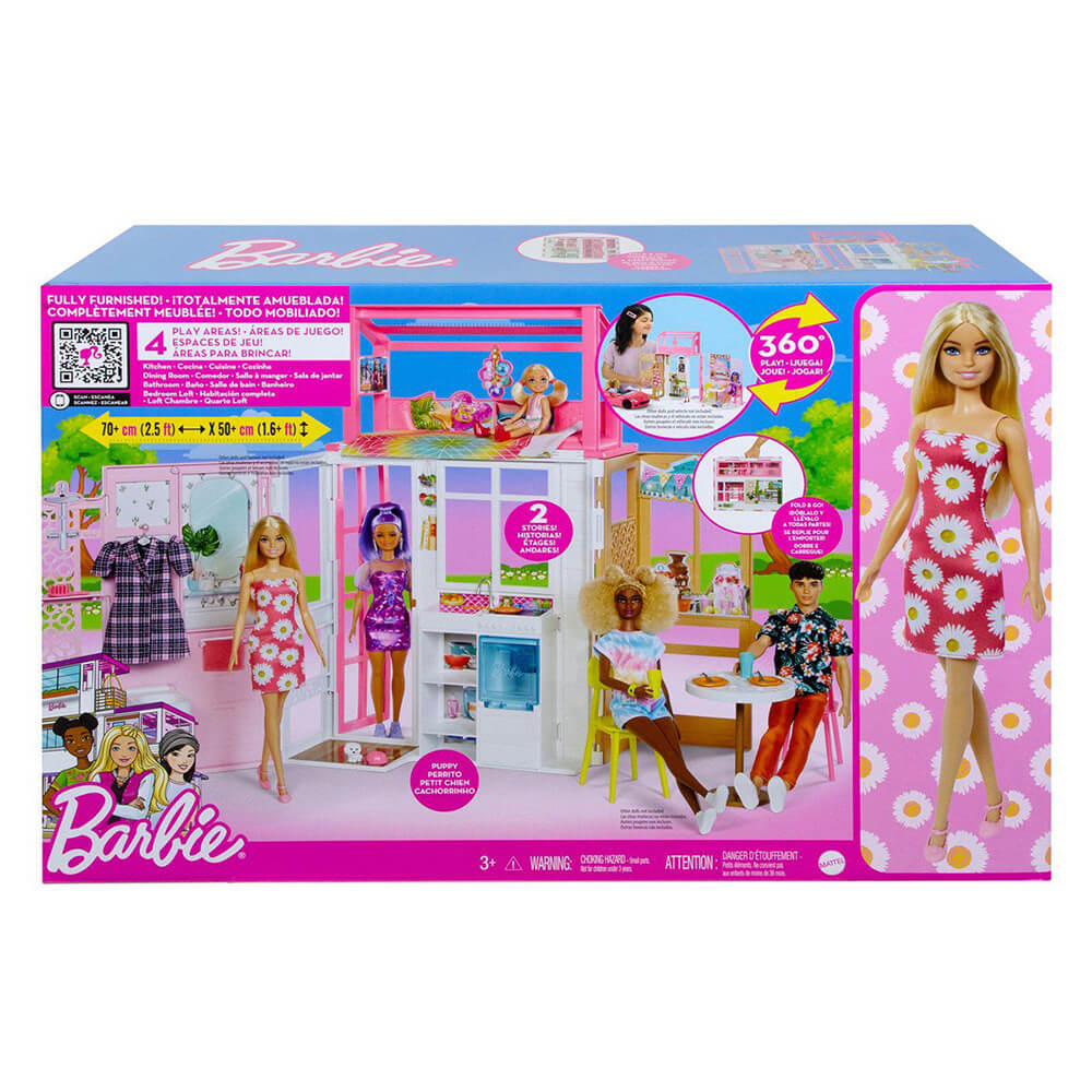 Fully Furnished Barbie® House with Barbie® & Puppy