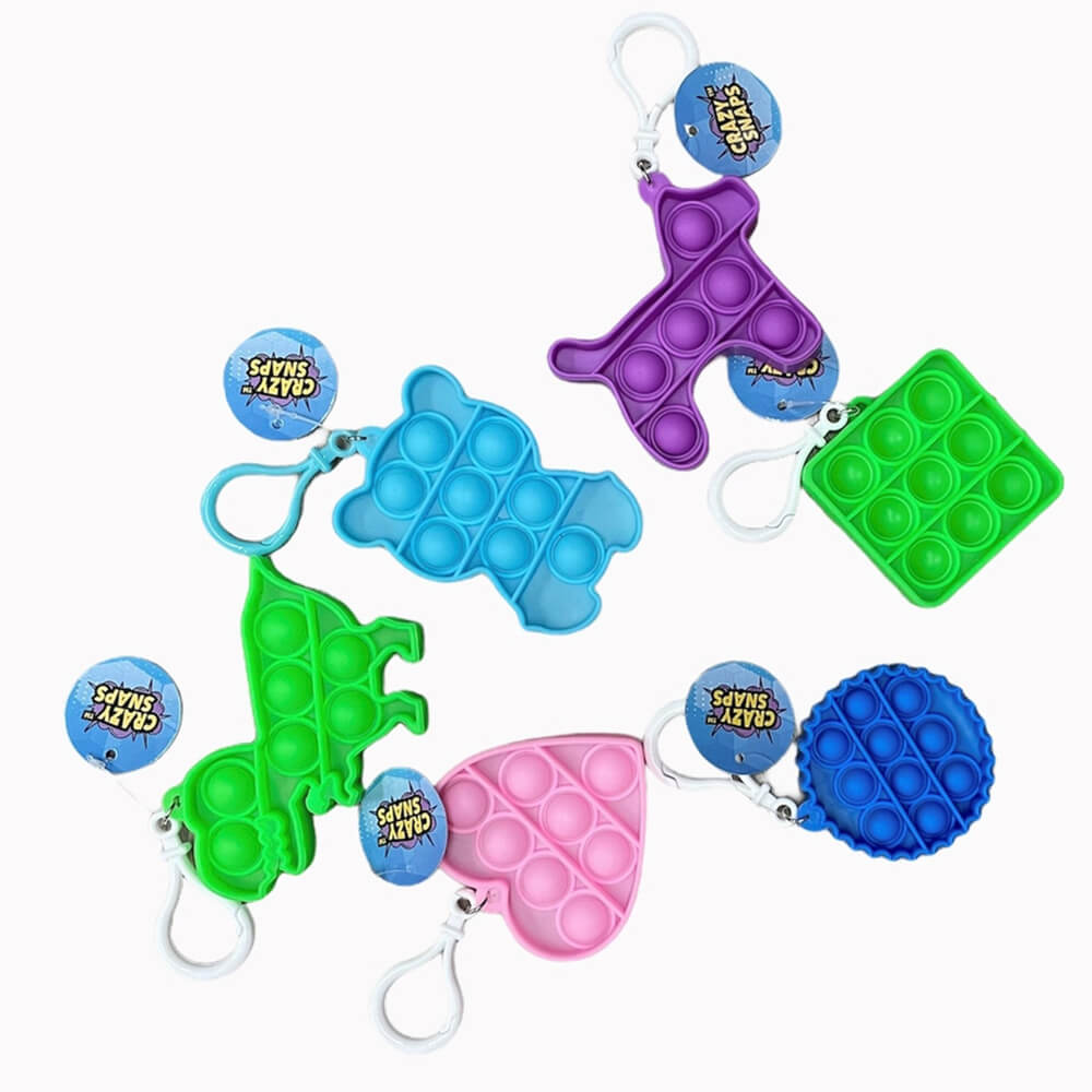 Fun Shape Crazy Snaps Keychain Fidget Toy