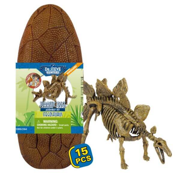 GeoWorld Dr.Steve Hunters Jurassic Eggs Assembly Set Stegosaurus