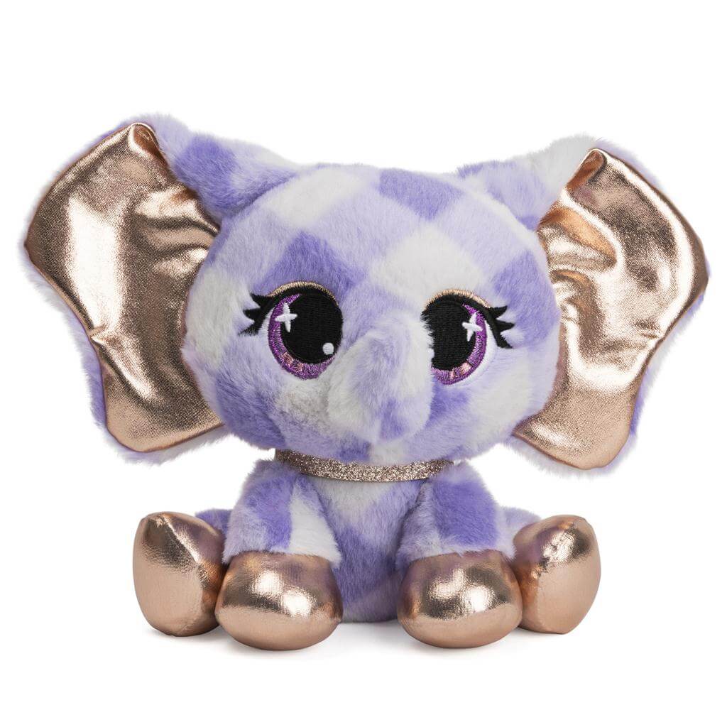 Gund P.Lushes Pets Ella L'Phante Elephant 6 Inch Purple Plaid Plush