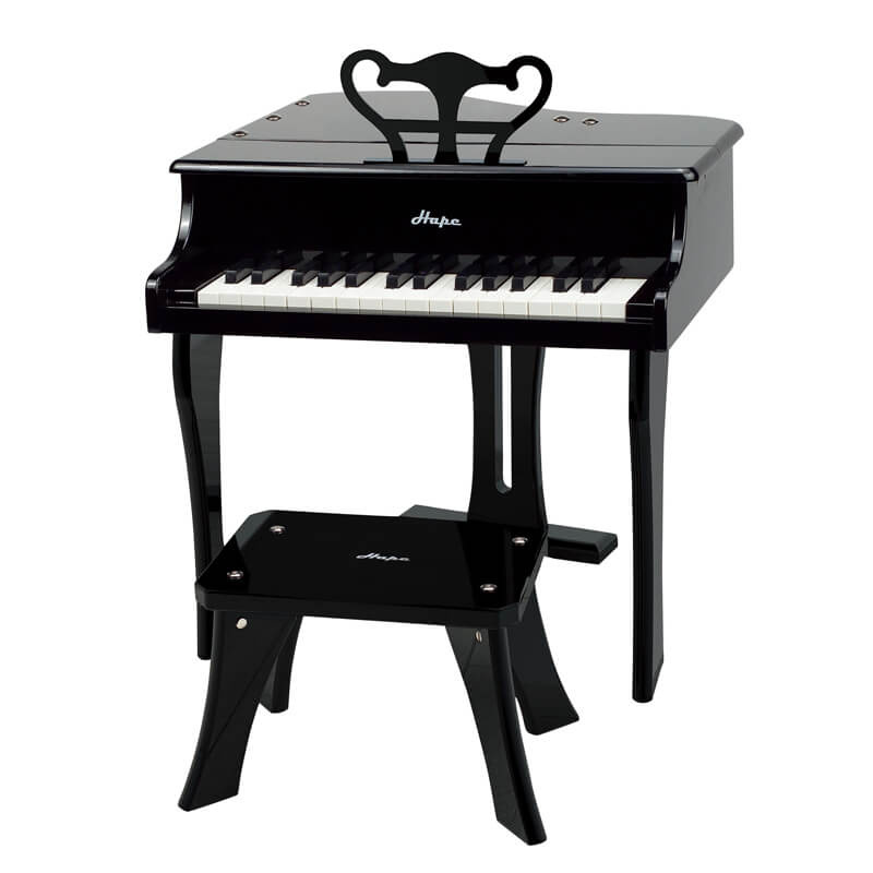 Hape Black Happy Grand Piano with Stool