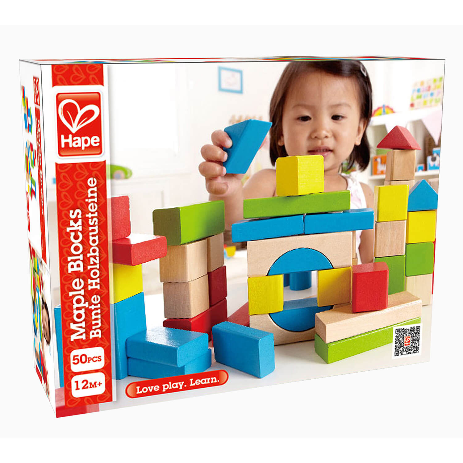 Hape 50 Piece Maple Blocks Set