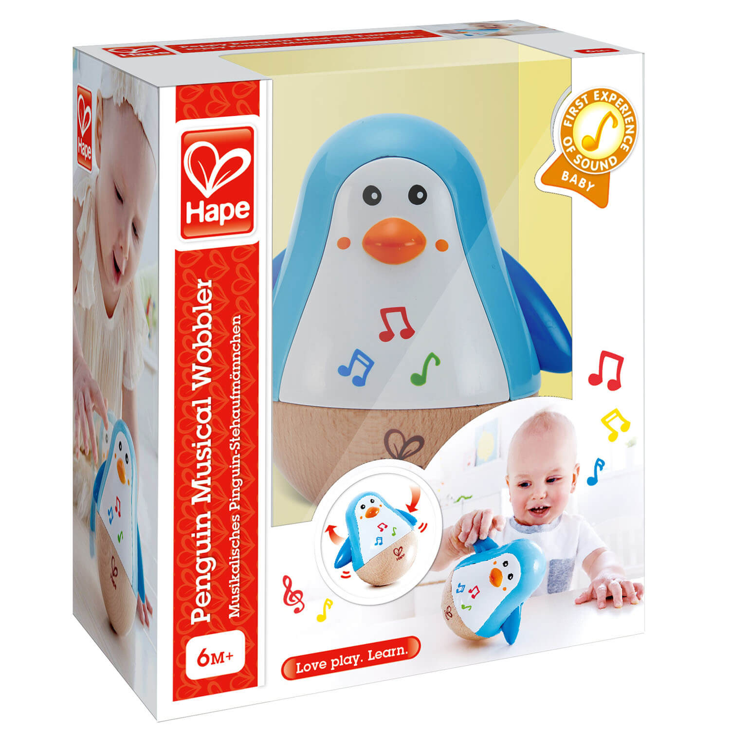 Hape Penguin Musical Wobbler Baby Toy