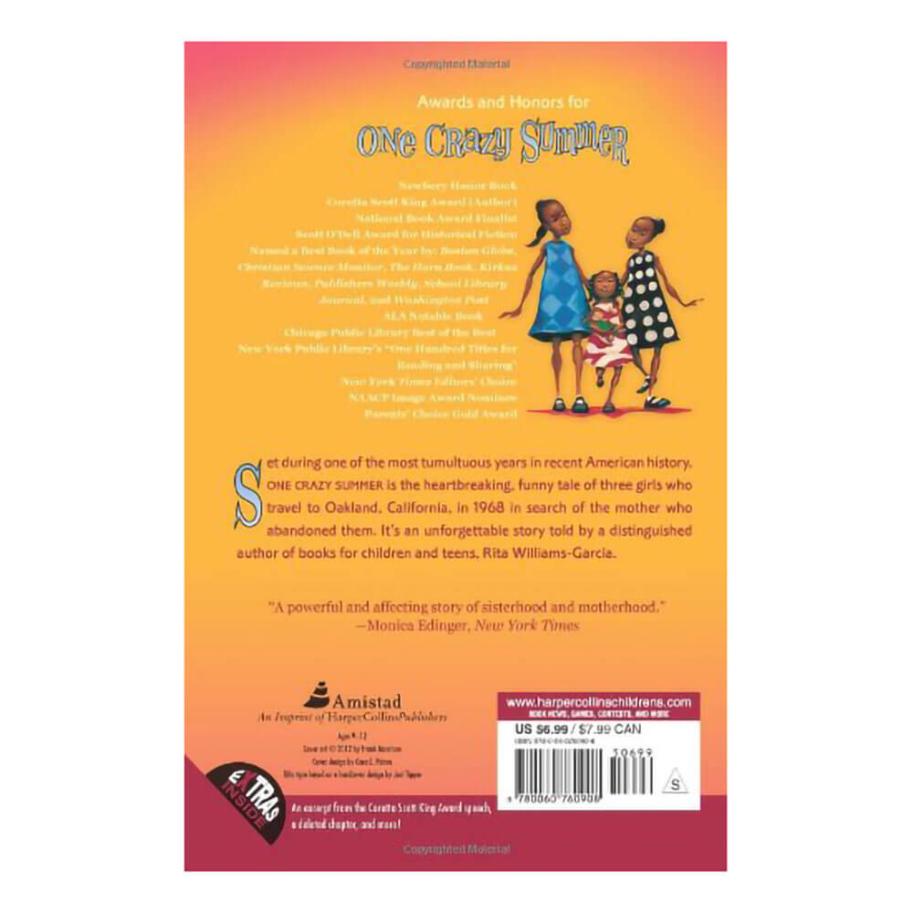 Back view of the One Crazy Summer (Paperback).
