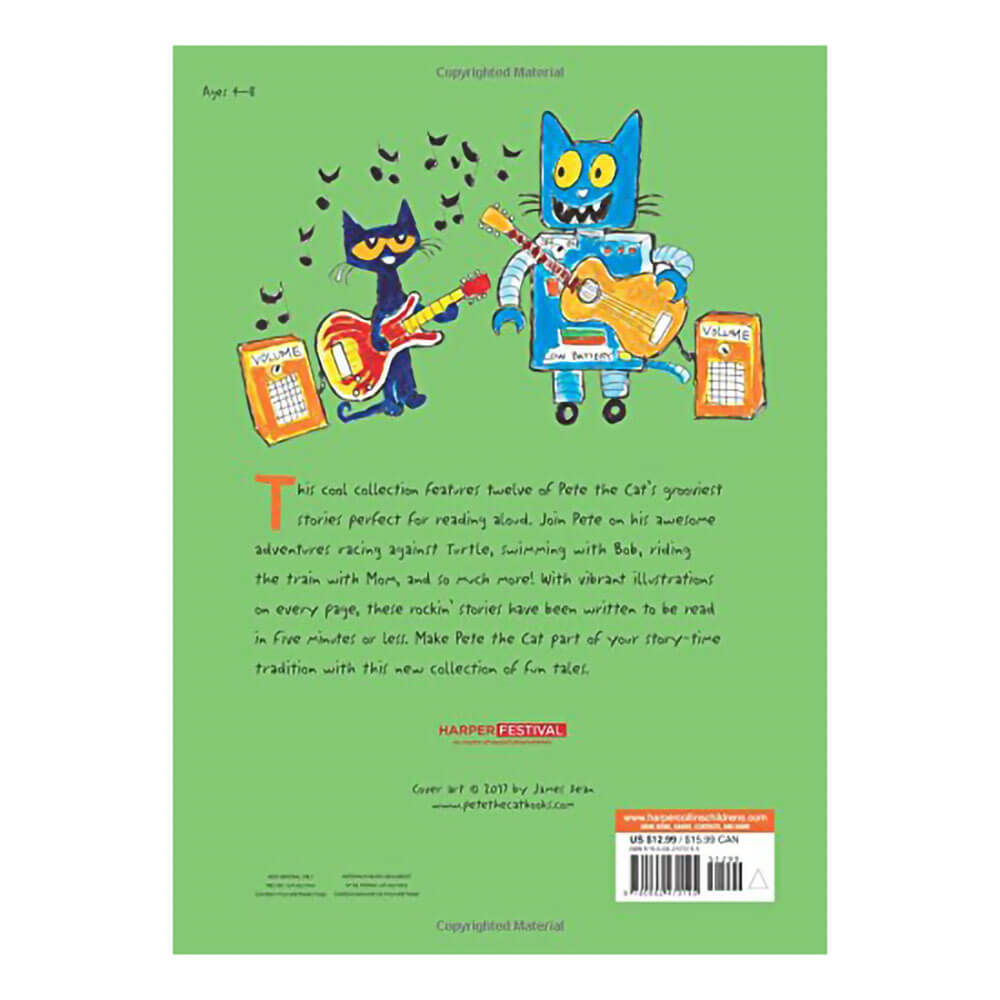 Back cover of the Pete the Cat: 5-Minute Pete the Cat Stories (Hardcover).