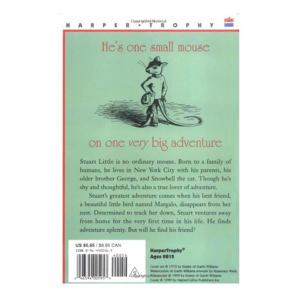 Back view of the Stuart Little (Paperback).