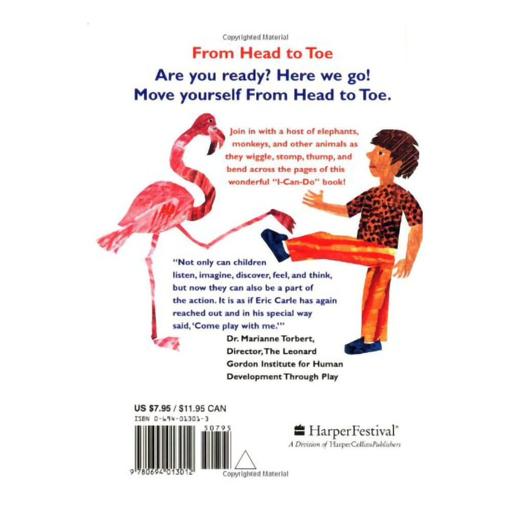 Back view of the From Head to Toe Board Book (Board Book).