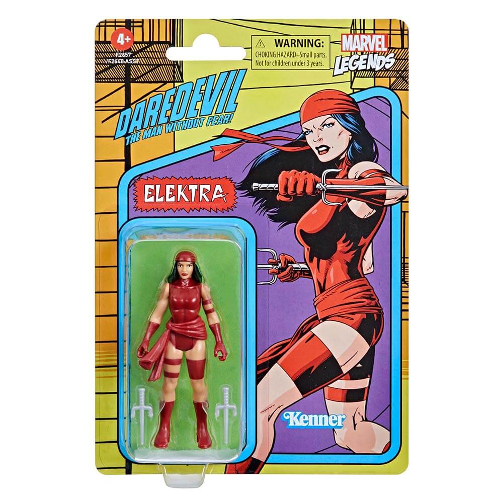 Hasbro Marvel Legend Retro 375 Collection Elektra Action Figure Toy