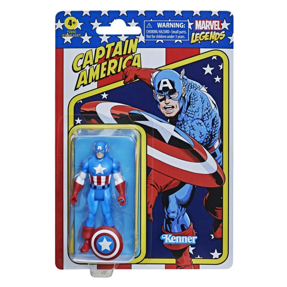 Hasbro Marvel Legends Series Retro 375 Collection Captain America Action Figure Toy