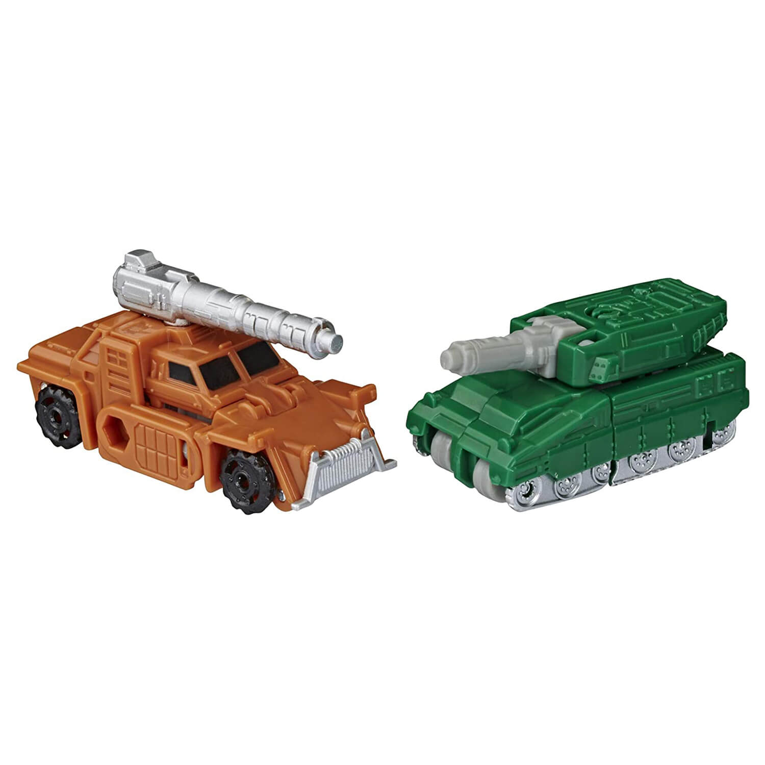 Front view of the transformers toys.
