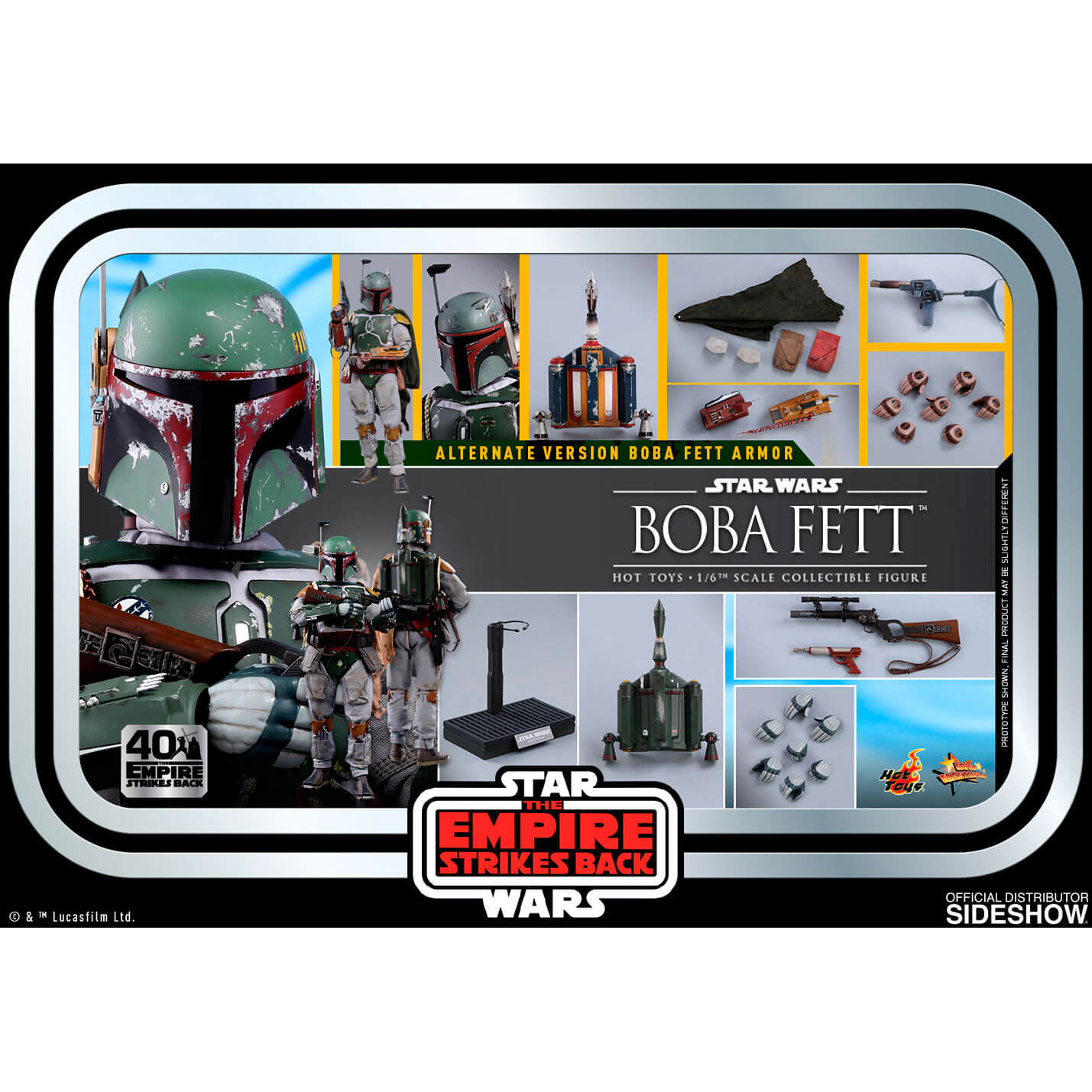 Hot Toys Star Wars ESB 40th Anniversary Boba Fett 1:6 Scale