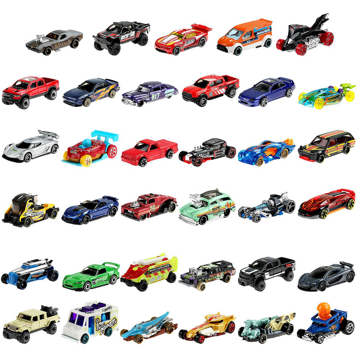 Assortment of Hot Wheels 1:64 Scale Vehicle from 2020-2021