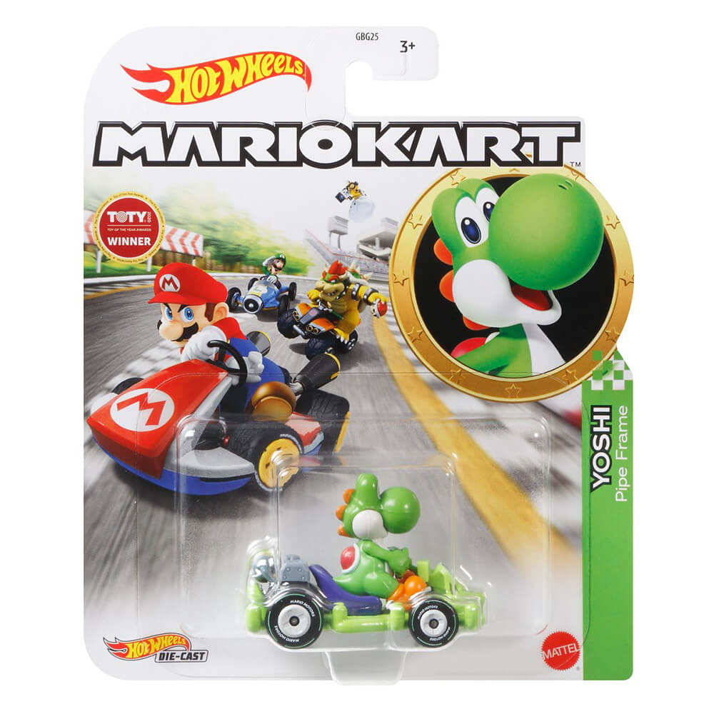 Hot Wheels Mario Kart Yoshi Mach 8 Kart