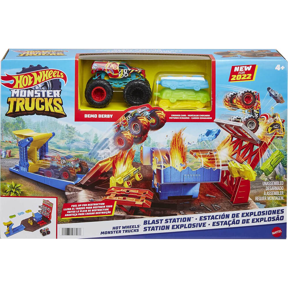 Hot Wheels Monster Trucks Blast Station Playset