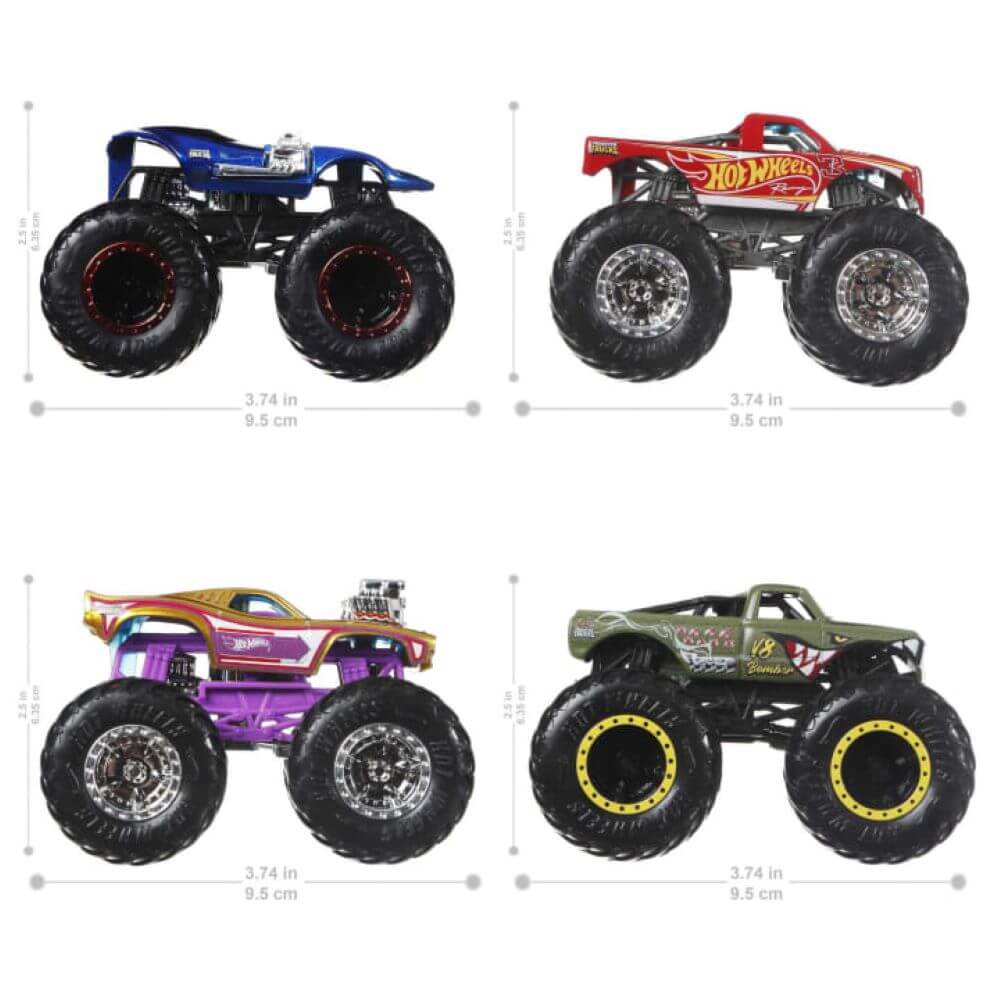 Hot Wheels® Monster Trucks 1:64 4-Pack (Assorted Vehicles)