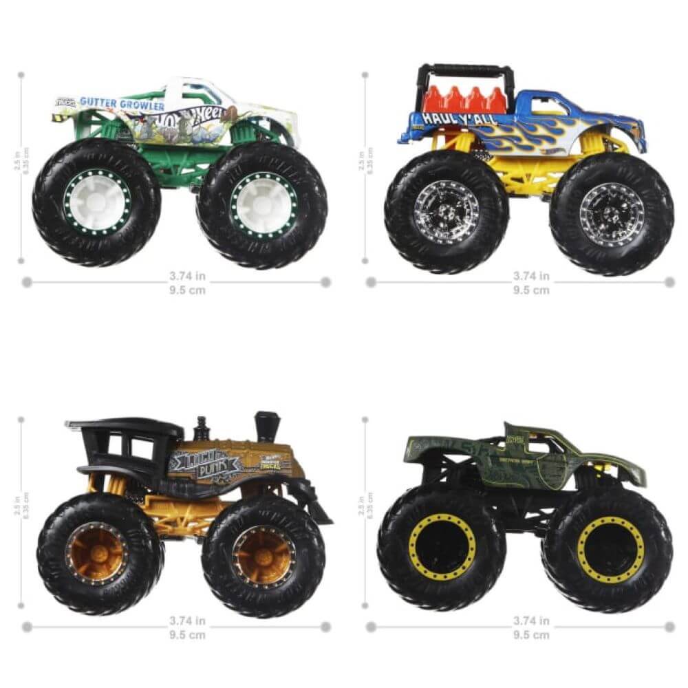 Hot Wheels® Monster Trucks 1:64 4-Pack (Assorted Vehicles)