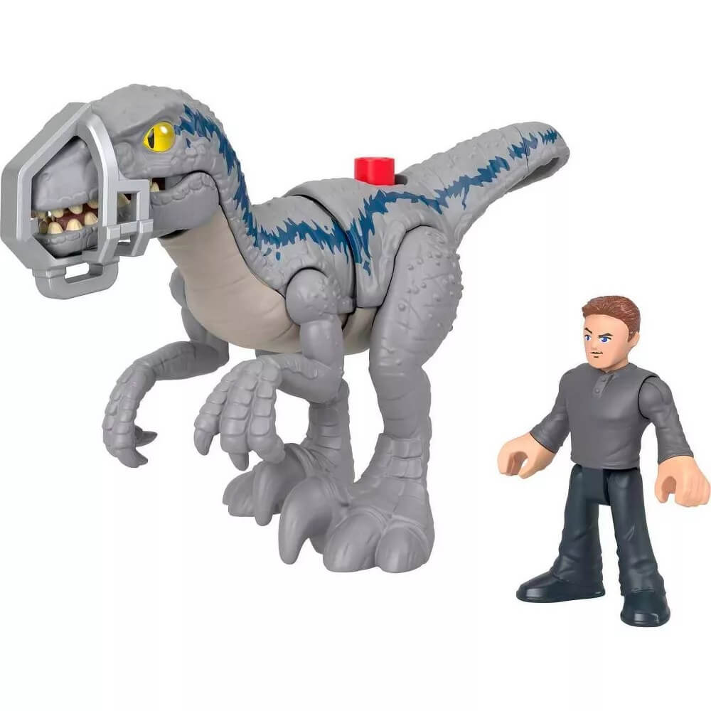Imaginext Jurassic World Breakout Blue and Owen Figure Set