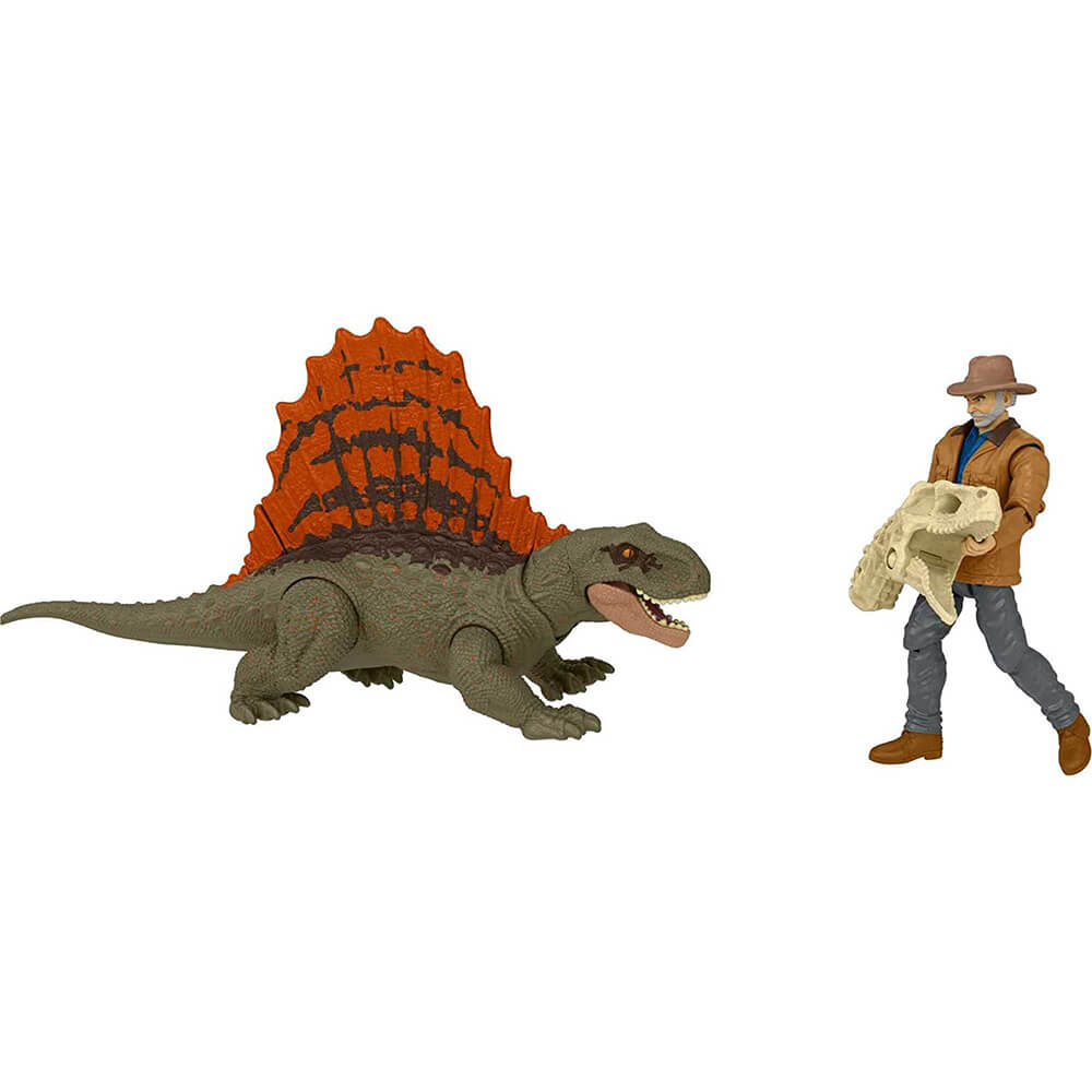 Jurassic World Dominion Dr Alan Grant & Dimetrodon Action Figure Set
