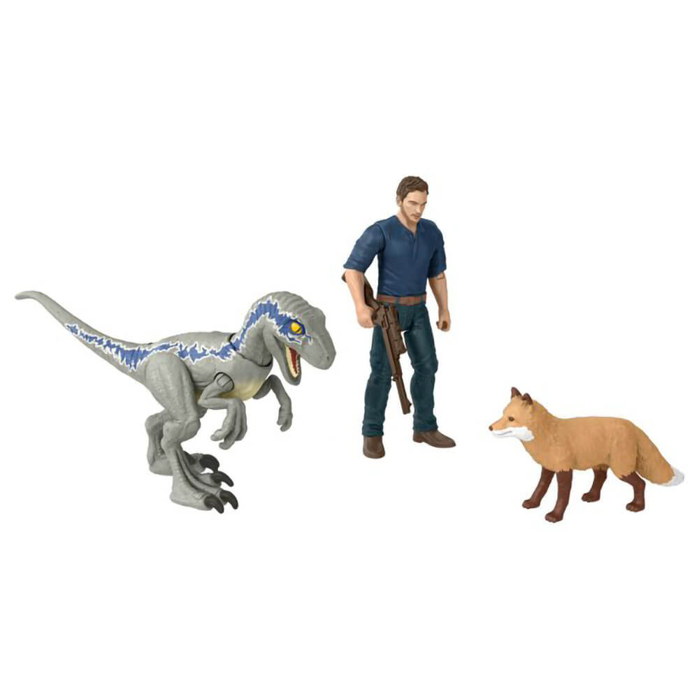 Jurassic World Dominion Owen & Velociraptr Beta Dinosaur Figures