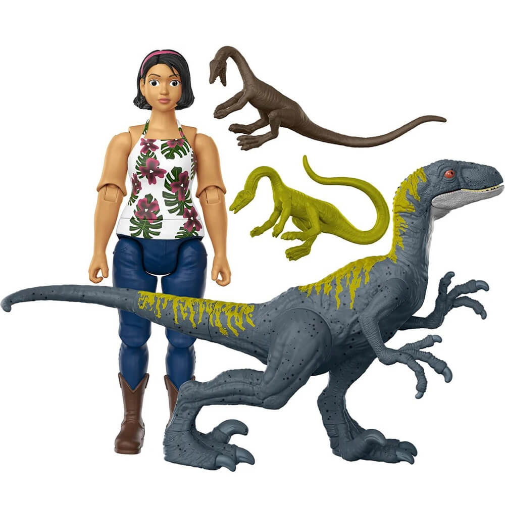 Jurassic World Sammy & Velociraptor Action Figure Pack